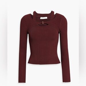 Jonathan Simkhai Burgundy Long Sleeve Top - size small